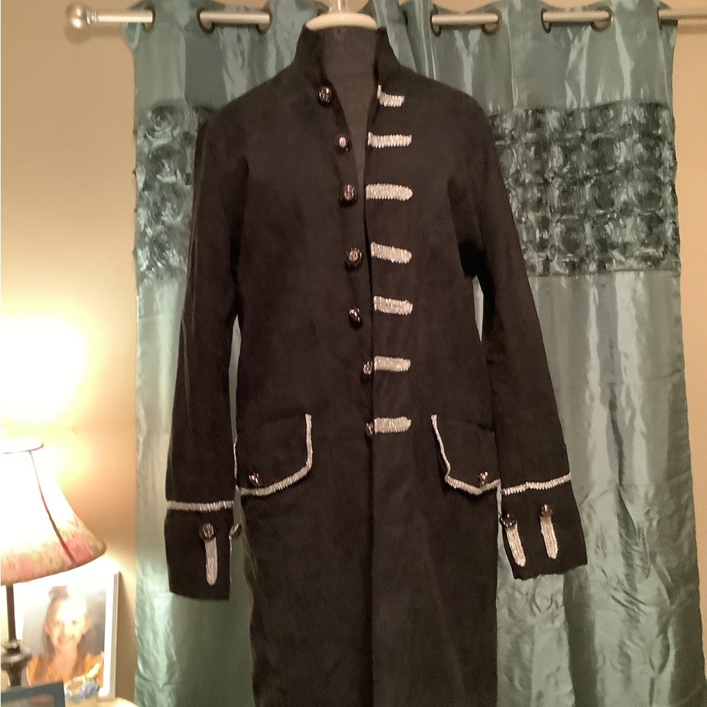 Black Military Style Coat
